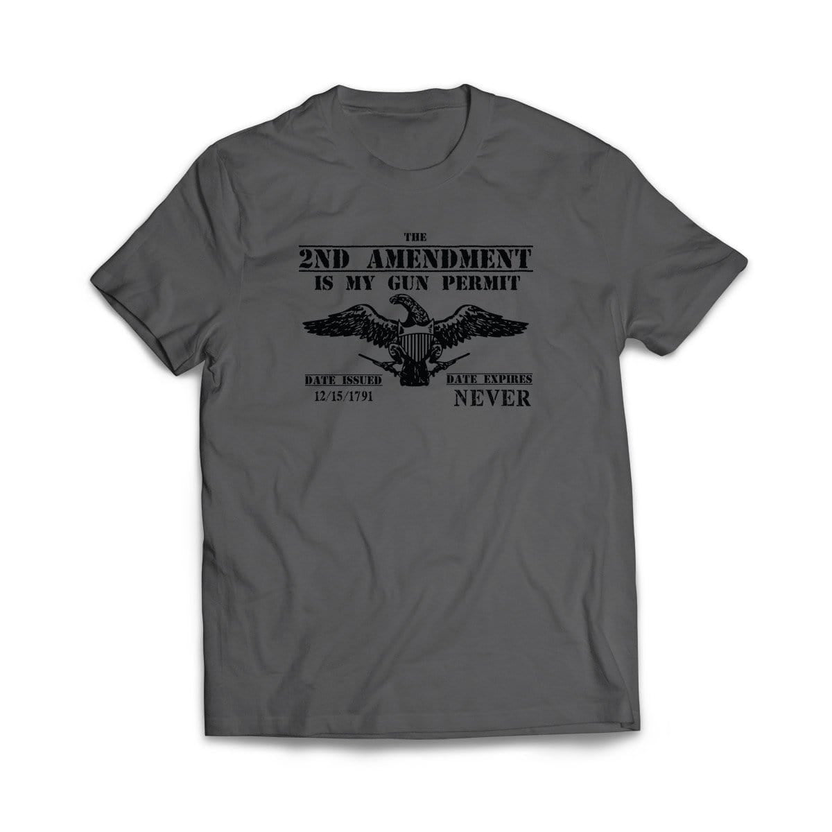 2nd Amendment Gun Permit Charcoal T-Shirt - We Got Teez