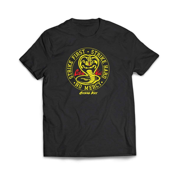 We Got Teez Cobra Kai Strike First Strike Hard T-Shirt 5XL / Black