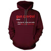 Gun Control Definition Maroon Hooded Sweatshirt - We Got Teez