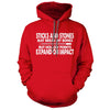 Sticks and Stones Red Hoodie - We Got Teez