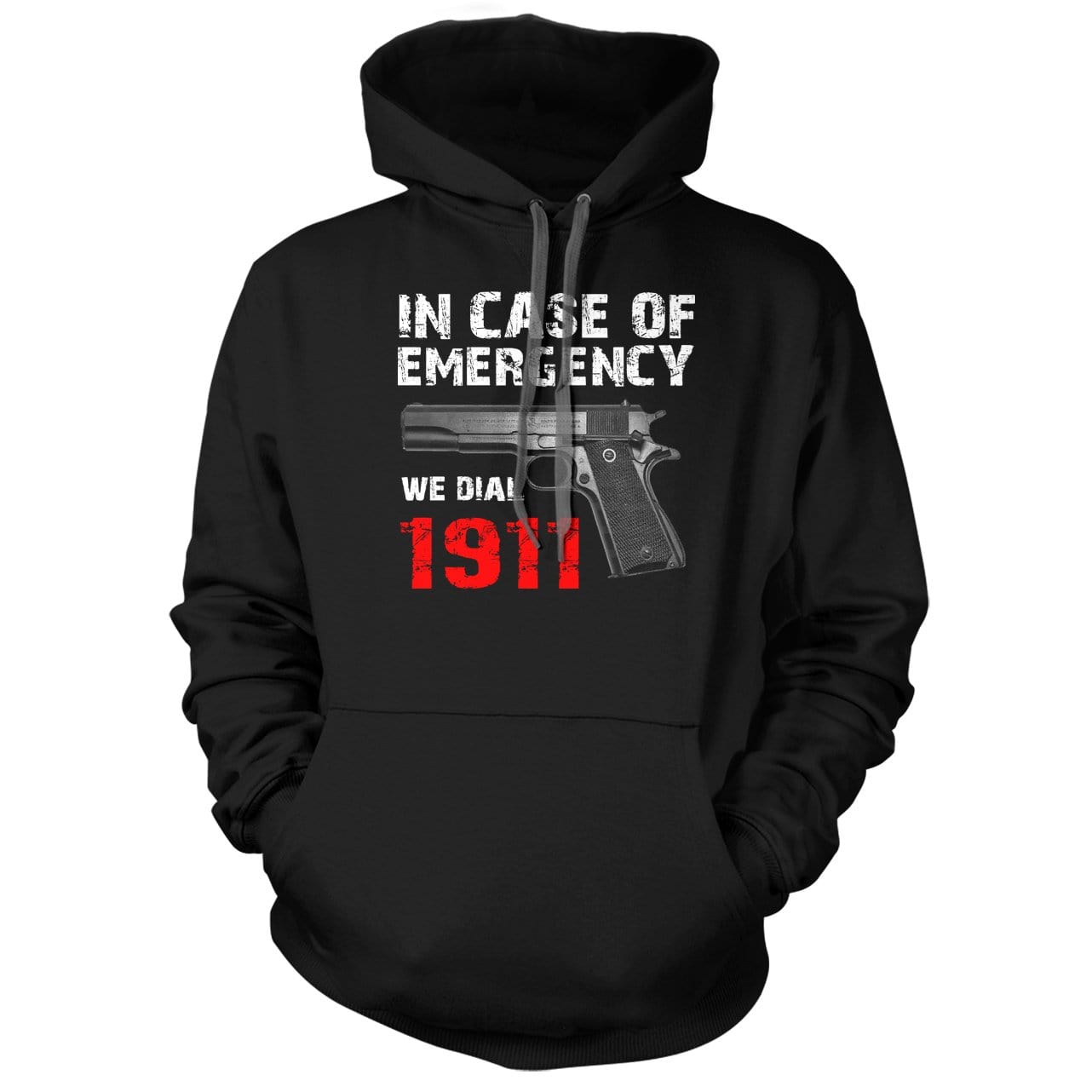 In Case Of Emergency We Dial 1911 Black Hoodie - We Got Teez