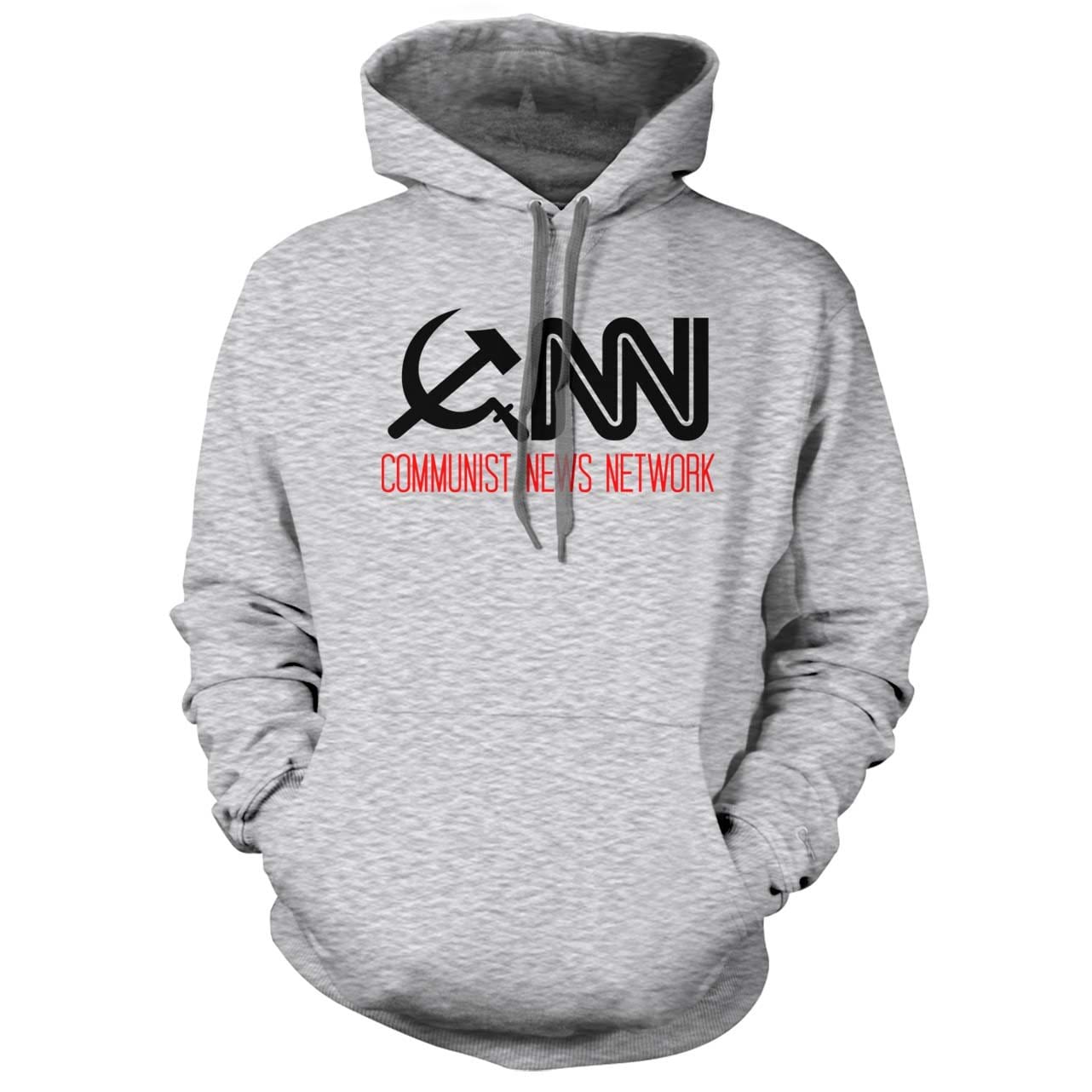 CNN Communist News Network Sports Grey Hoodie