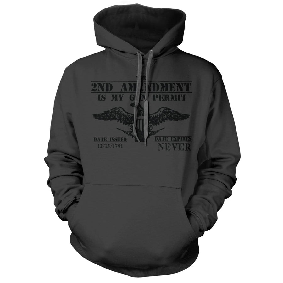 2nd Amendment Gun Permit Sport Grey Hoodie - We Got Teez