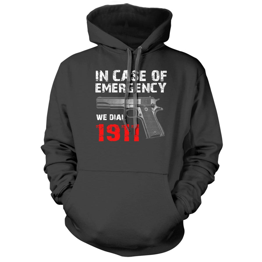 In Case Of Emergency We Dial 1911 Black Hoodie - We Got Teez