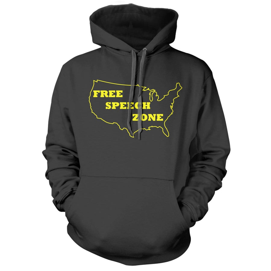 Free Speech Zone Black Hoodie - we got teez
