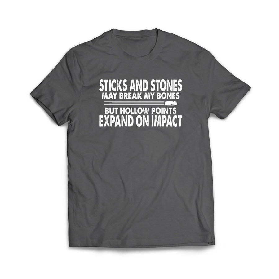 Sticks and Stones Black T-Shirt - We Got Teez
