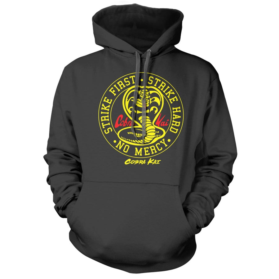 Cobra Kai Strike First Strike Hard Black Hoodie