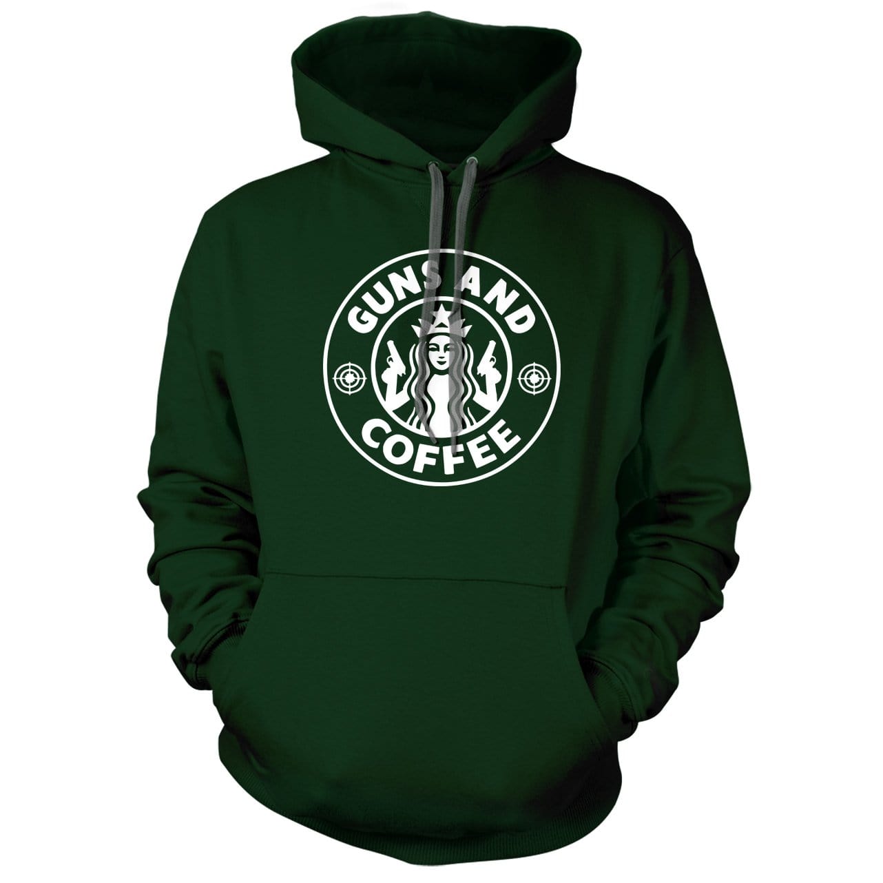 Guns and Coffee Forest Green Hoodie - We Got Teez