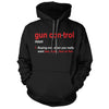 Gun Control Definition Black Hoodie - We Got Teez