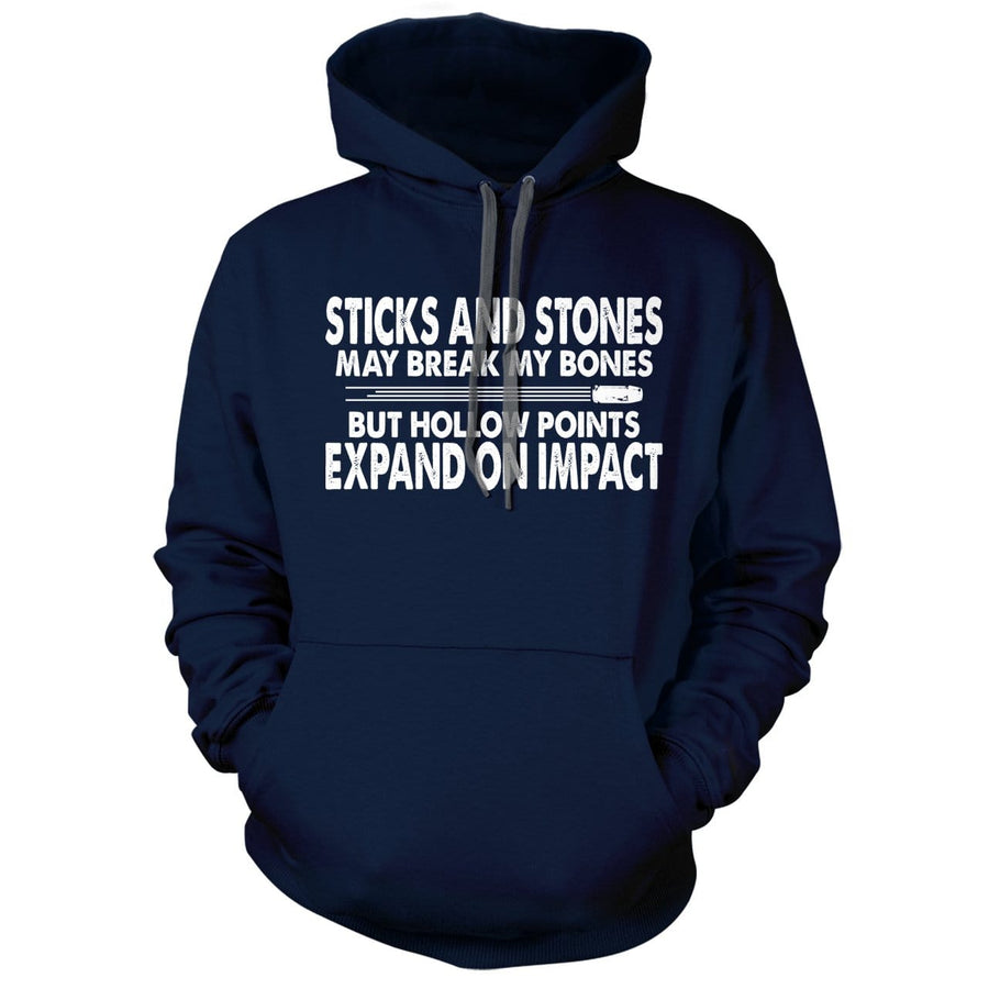 Sticks and Stones Maroon Hoodie - We Got Teez