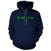 Life Support Gun Heartbeat Navy Blue Hooded Sweatshirt - We Got Teez