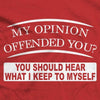 MY OPINION OFFENDED YOU ?