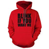 Blink If You Want Me Red Hoodie - We Got Teez