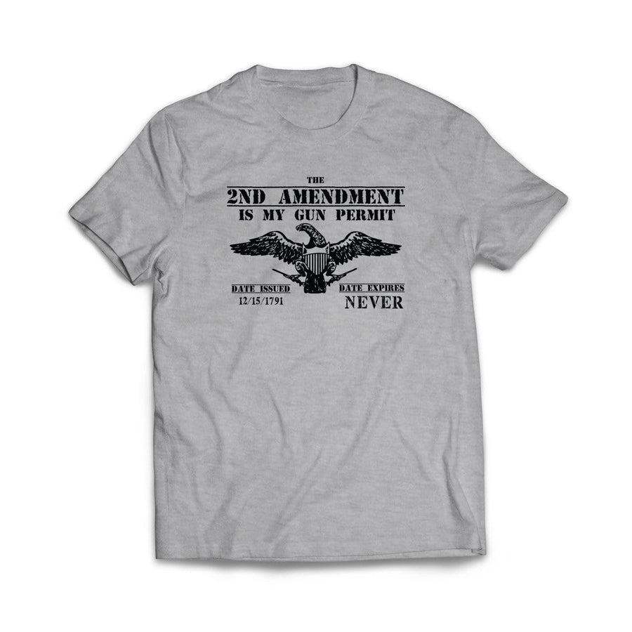 2nd Amendment Gun Permit Charcoal T-Shirt - We Got Teez