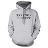 Taxation is Theft Sports Grey Hoodie